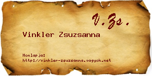 Vinkler Zsuzsanna névjegykártya